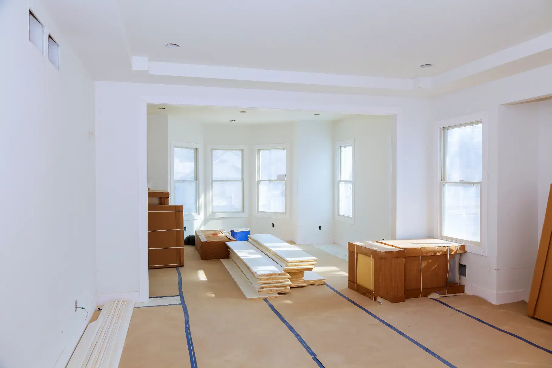 Remodeled kitchen with new cabinets and countertops in Connecticut